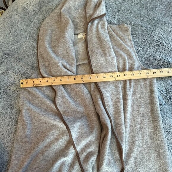 THml Womens Vest Cardigan Small Draped Long Open Front Modern Oversized 16984 - Picture 9 of 10